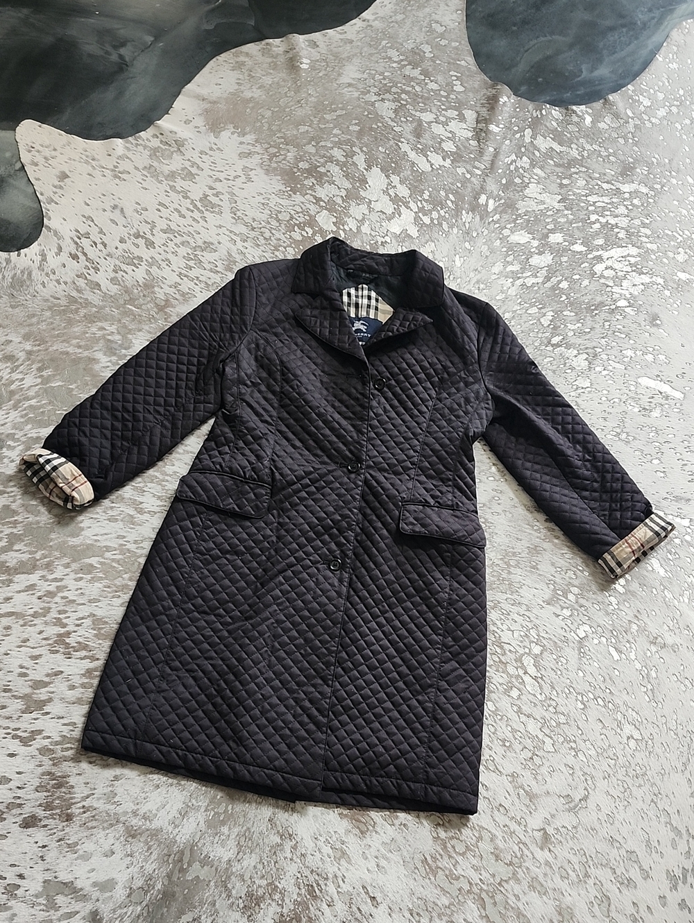 Burberry London Quilted Coat Nova Check SzL
